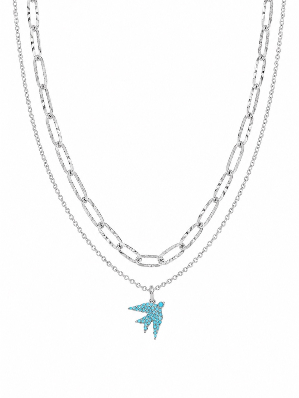 Kendra Scott Melody Bird Silver Multi Strand Necklace